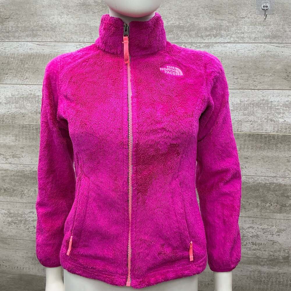The North Face Girl's Osolita Full Zip Fuzzy Fleece Jacket Pink Medium 10/12